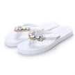 Blue York - Crystal Rhine Stone Embellished Women's Flat Flip Flops