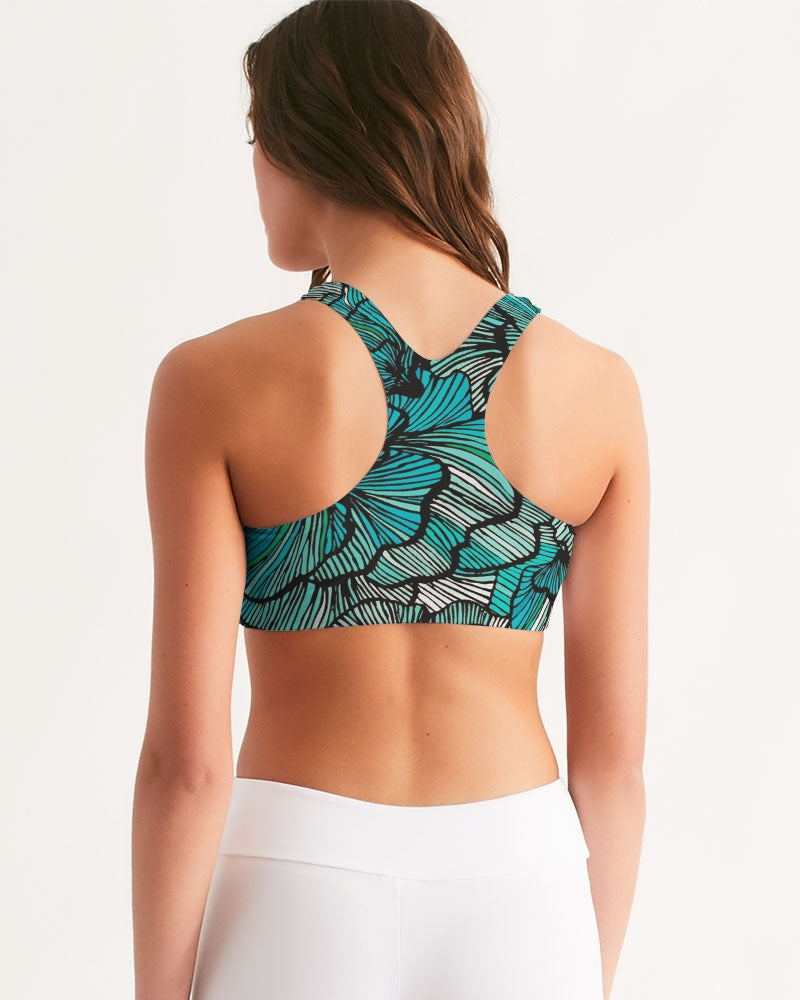 Sea Petal Swirls Women's Seamless Sports Bra