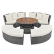 5-Piece All-Weather Rattan Patio Sofa Set w/ Table & Washable Cushions