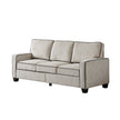 Beige Corduroy Living Room Sofa with Storage