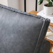 Dark Grey Multipurpose Faux Leather Ottoman Sofa Bed & Lazy Chair