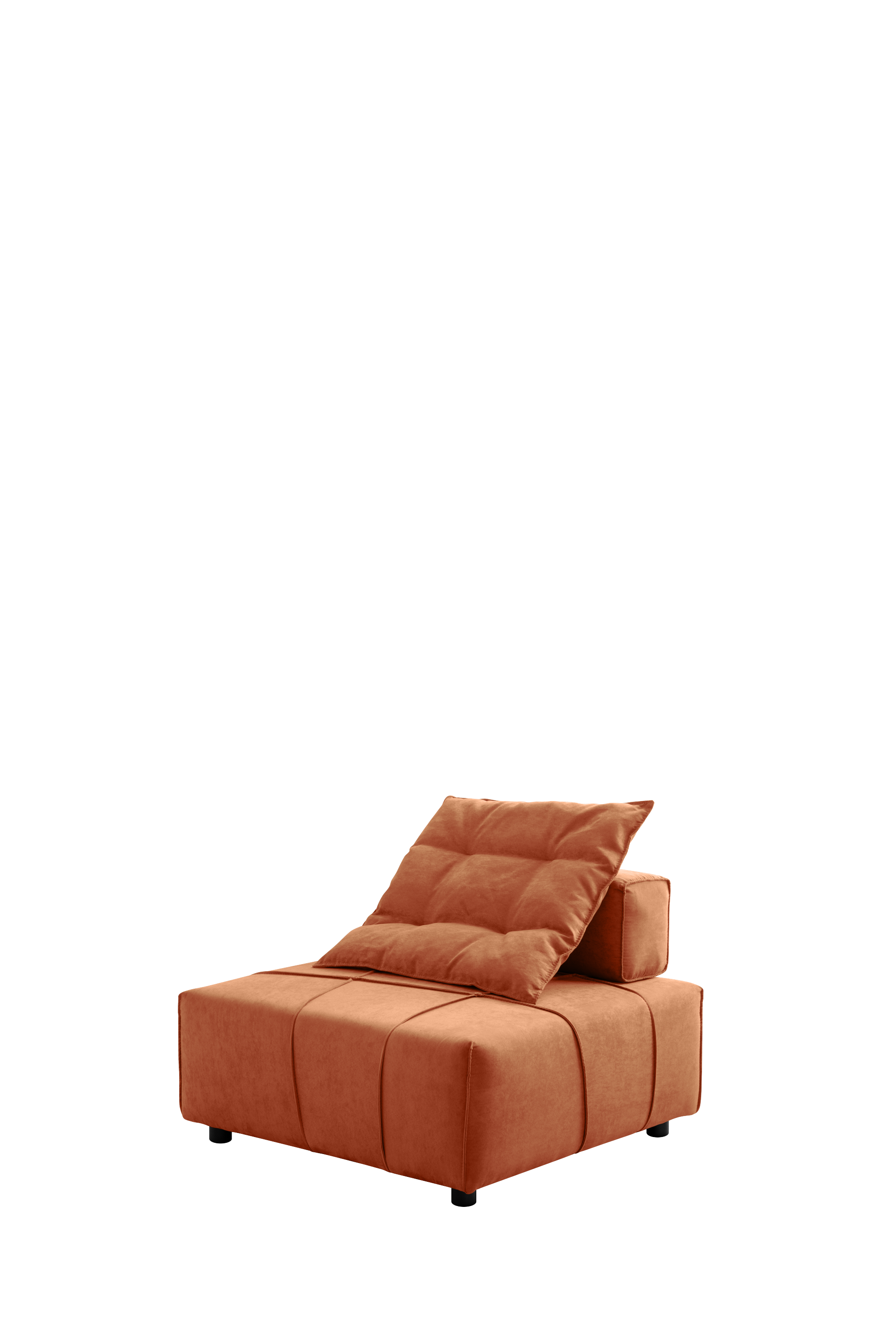 Modular Armless Sofa Chair w/ Removable Back Cushion, 33.1