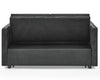 Black Loveseat Sofa Bed with Pull-Out Bed, Adjustable Back & Arm Pockets