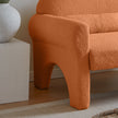 Modern Boucle Accent Chair with Lumbar Pillow