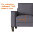 Dark Grey Fabric Sofa for Modern Living Room Style