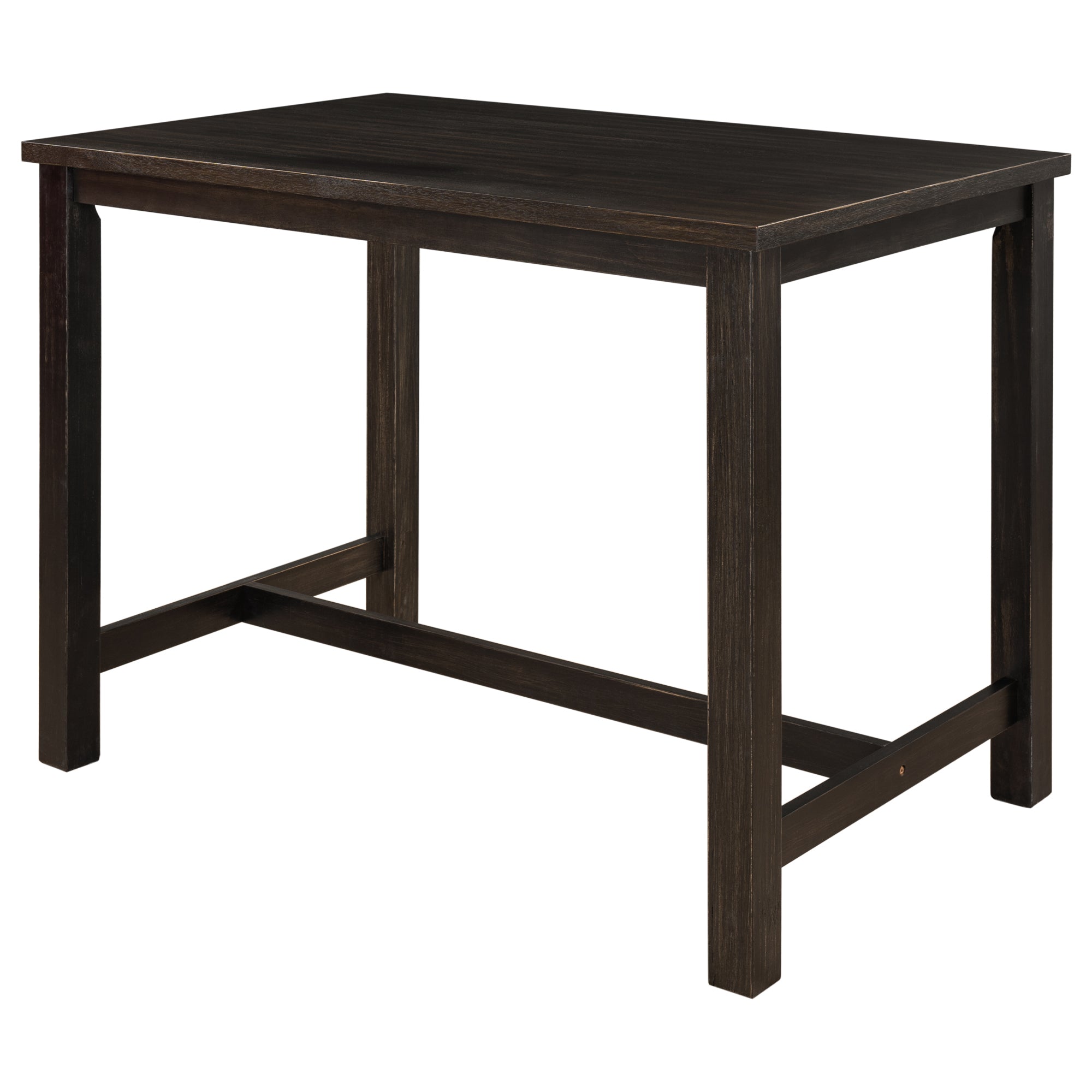 Espresso Rustic Wooden Counter Height Dining Table for Small Spaces