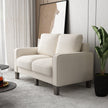 Beige Fabric Loveseat for Modern Living Room Furniture