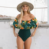 New Sexy Off-Shoulder Ruffle One-Piece Swimsuit - XL Women’s Swimwear