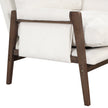 Velvet Mid-Century Chair: Wood Frame, Plush Cushion for Any Room