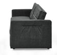 Black Loveseat Sofa Bed with Pull-Out Bed, Adjustable Back & Arm Pockets