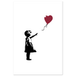 Banksy la fille avec une oeuvre de ballon rouge Poster