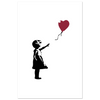 Banksy la fille avec une oeuvre de ballon rouge Poster