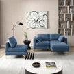 Modern Blue Fabric L-Shaped Leisure Couch for Living Room