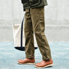 Olive OG107 Utility Fatigue Cargo Pants - Classic Straight Fit Satin Cotton