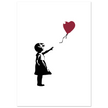 Banksy la fille avec une oeuvre de ballon rouge Poster