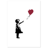 Banksy la fille avec une oeuvre de ballon rouge Poster