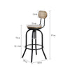 Chaises de bar style industriel Loft