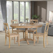 5-Piece Modern Dining Set: Round Table & 4 Chairs for Kitchen/Dining