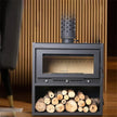 Elegant European Wood Burning Stove – Cozy Indoor Winter Heating