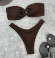 Sultry High-Cut Strapless Brazilian Bikini Set - Chic & Sexy Swimwear