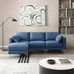 Modern Blue Fabric L-Shaped Leisure Couch for Living Room