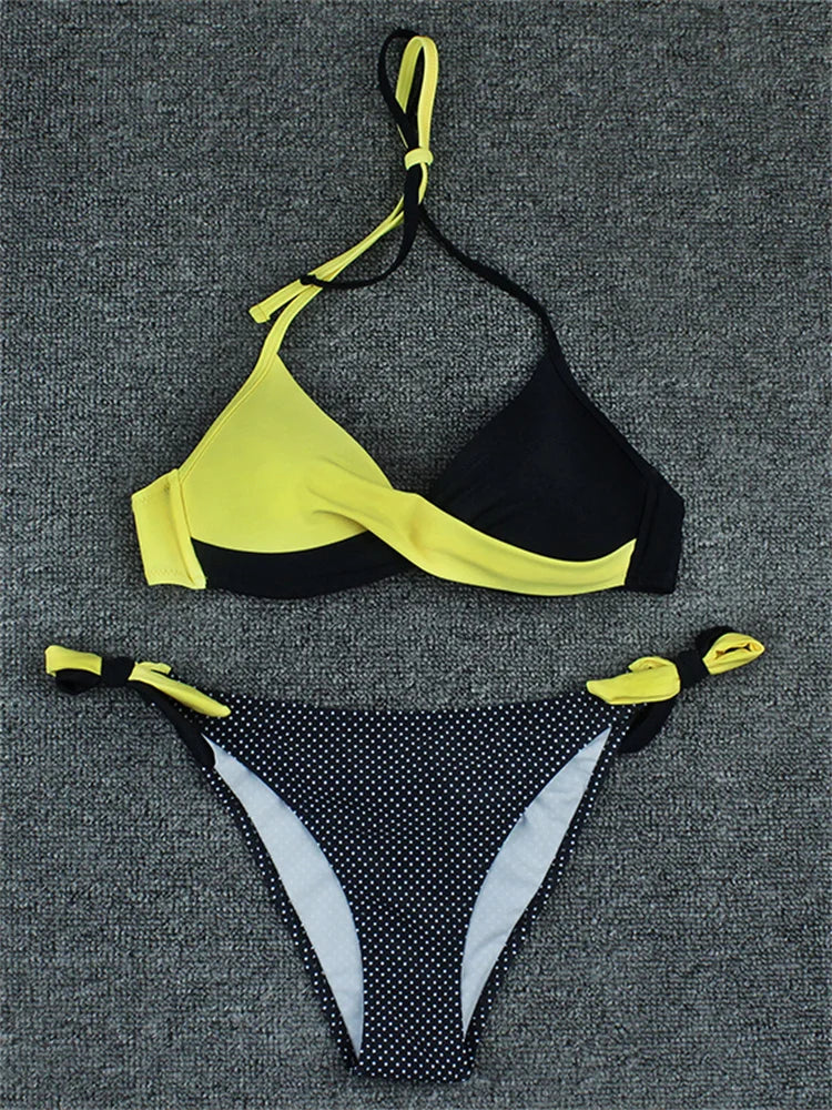 Ensemble bikini push-up imprimé - Maillot de bain pour la plage et la natation