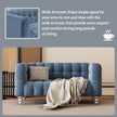 Modern 3-Piece Sofa Set with Wood Legs & Tufted Fleece Upholstery