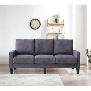 Dark Grey Fabric Sofa for Modern Living Room Style