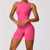 Seamless Yoga Bodysuit Set - Women's Fitness Jumpsuit with Push-Up Support