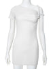 Tossy Elegant Off-Shoulder Bandage Mini Dress - Slim Y2K Fashion