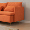 90.9'' Modular L-Shaped Sofa, Left-Facing, Orange Cotton Linen