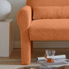 Modern Boucle Accent Chair with Lumbar Pillow