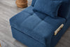 Blue Linen Recliner Chair & Bedroom Furniture for Living Room