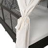 Adjustable Outdoor Daybed with Curtains & Pillows for Garden Lounging