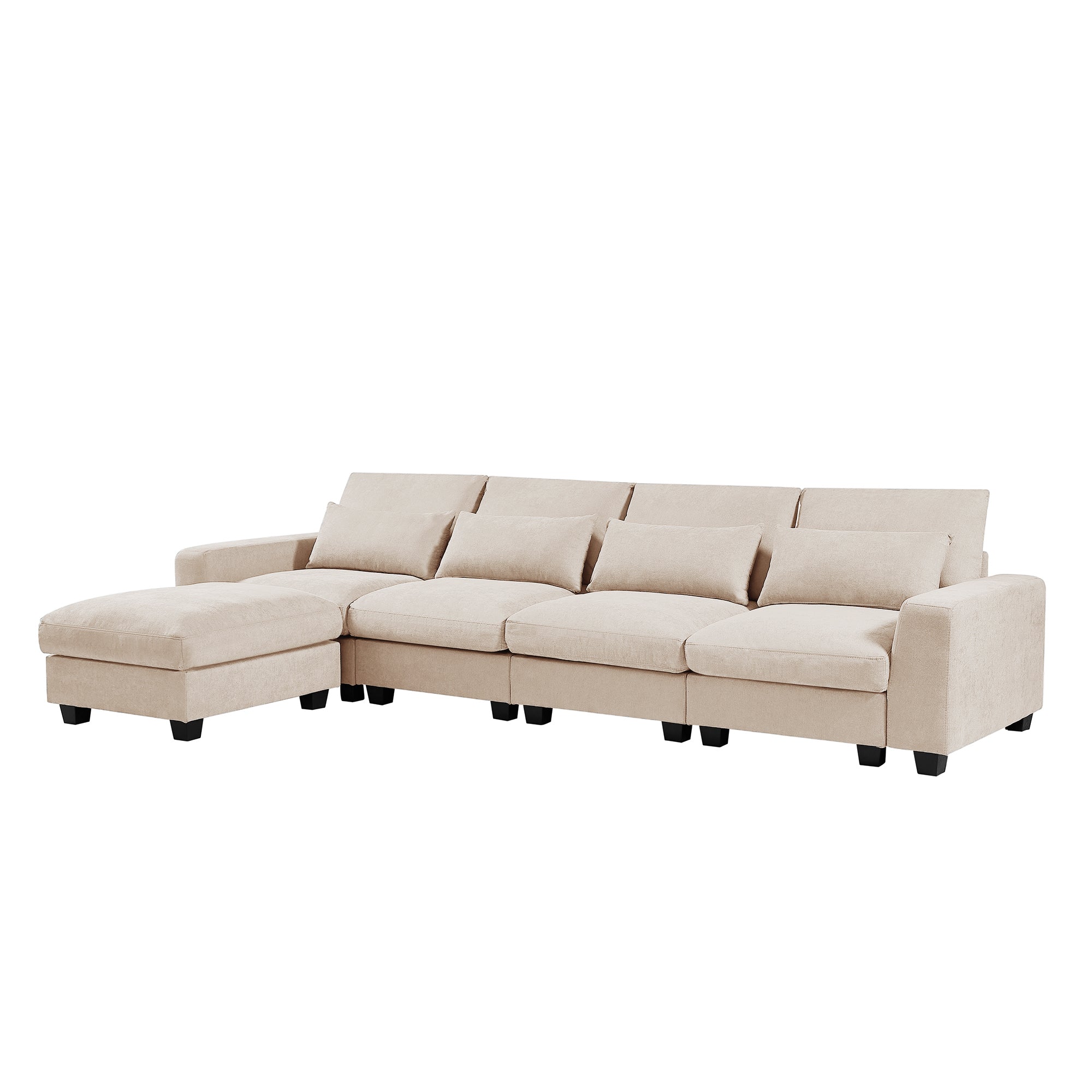 Large L-Shape Convertible Sectional Sofa with Reversible Chaise