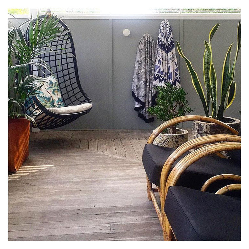 Cushion Cover-With Piping-Palm Trees Natural-60cm X 60cm