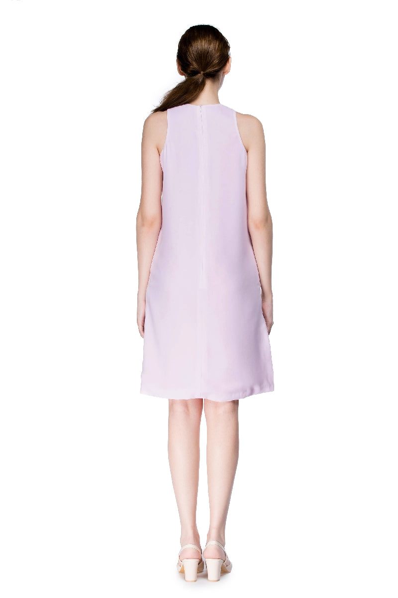 Round Neck Sleeveless Midi Dress