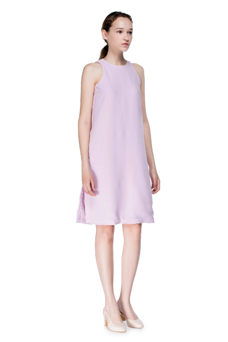 Round Neck Sleeveless Midi Dress