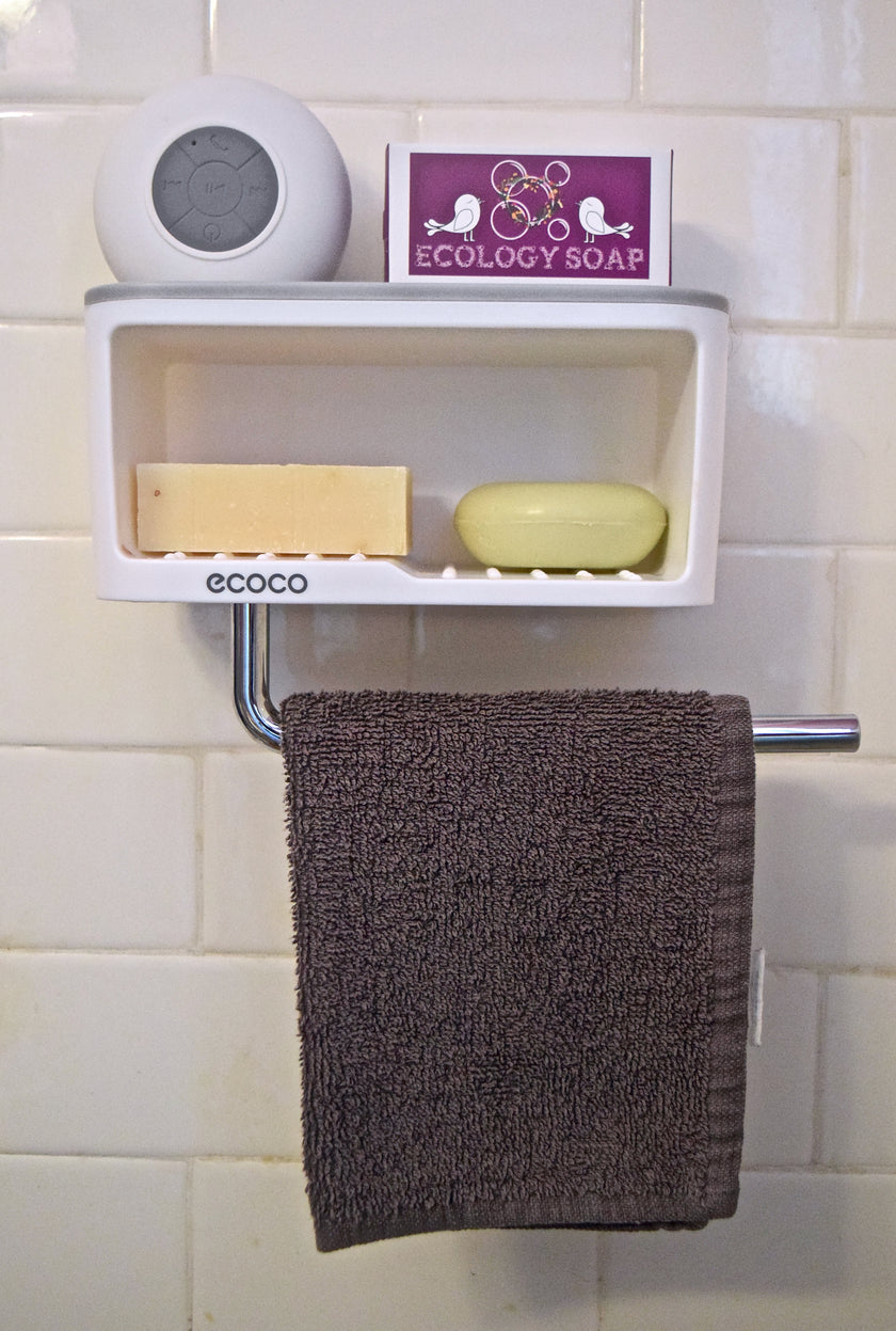 Ecoco Wall Mounted Towel and Soap Shelf