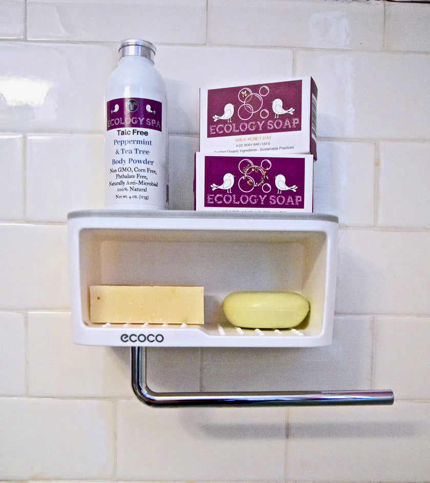 Ecoco Wall Mounted Towel and Soap Shelf