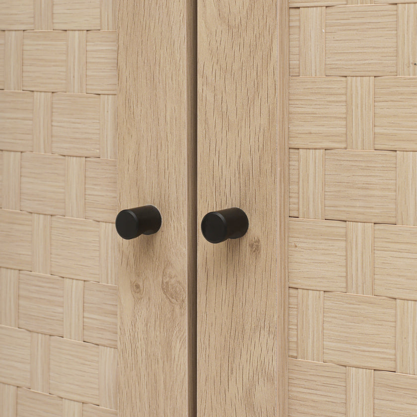 4 Door Accent Cabinet Sideboard Buffet Storage Cabinet with Adjustable Shelf for Entryway Living Room Bedroom