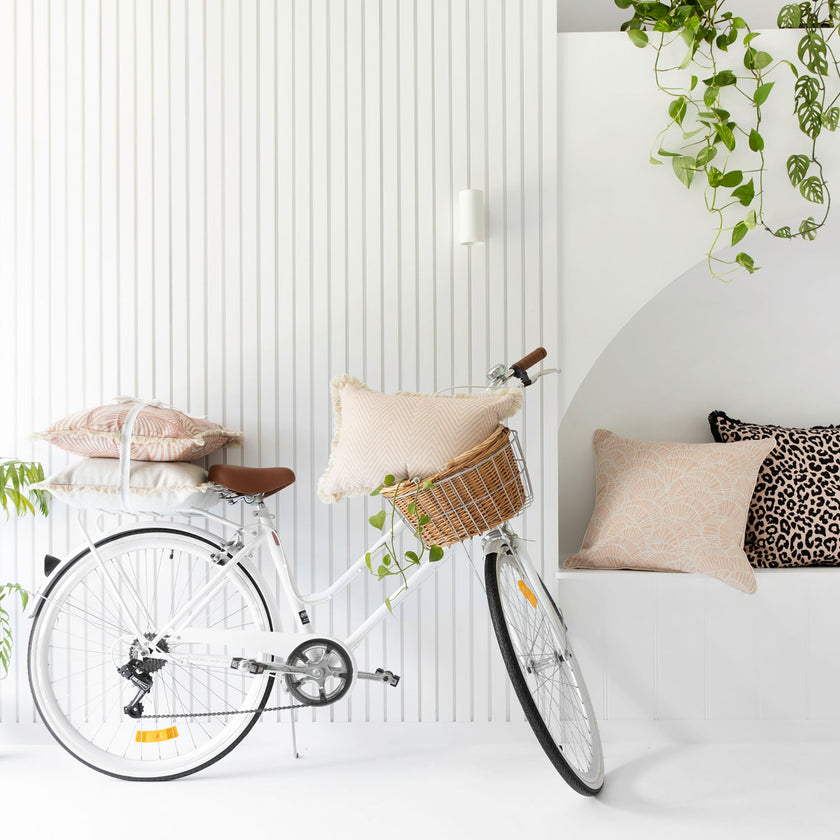 Cushion Cover-Coastal Fringe-Solid Natural-35cm X 50cm