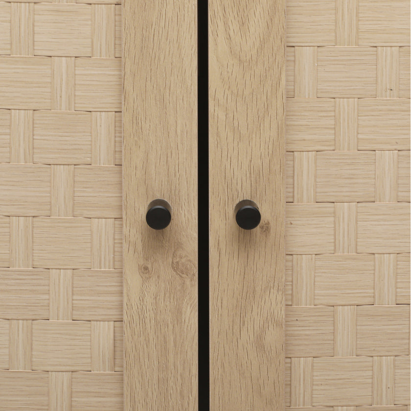 4 Door Accent Cabinet Sideboard Buffet Storage Cabinet with Adjustable Shelf for Entryway Living Room Bedroom