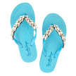 Greenwich - Crystal Rhinestone Embellished Flat Flip Flops Sandals