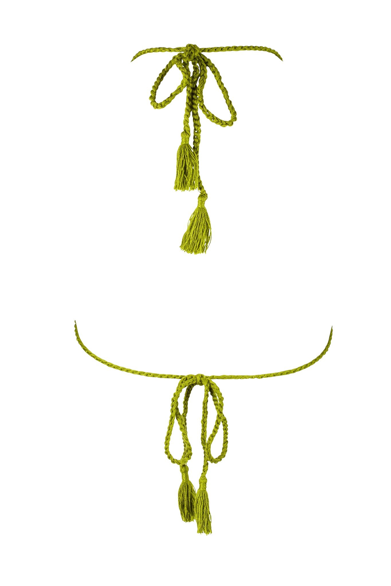 Mamadelta | El Zafiro Moss  Hand-Crocheted Bikini Top