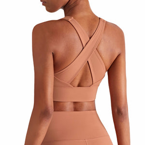 Top Gy Yoga Wear Padded Seamless High Impact Sports Bra for Women Plus Size