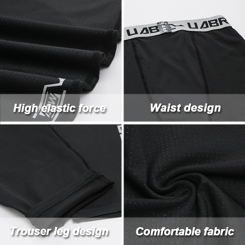 Compression Men's Leggings Fitness Nylon Jogger Sweatpants Spandex Running Wear