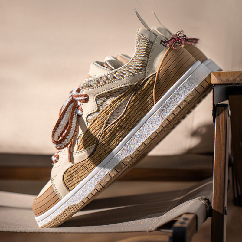 Maden Hot Sale Corduroy Men's Shoes Korean Style Sports Casual Shoes for Men