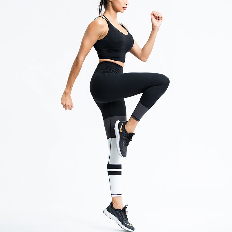 Net-A-Porter High Waist Seamless Yoga Leggings Fitness Gym Wear Set