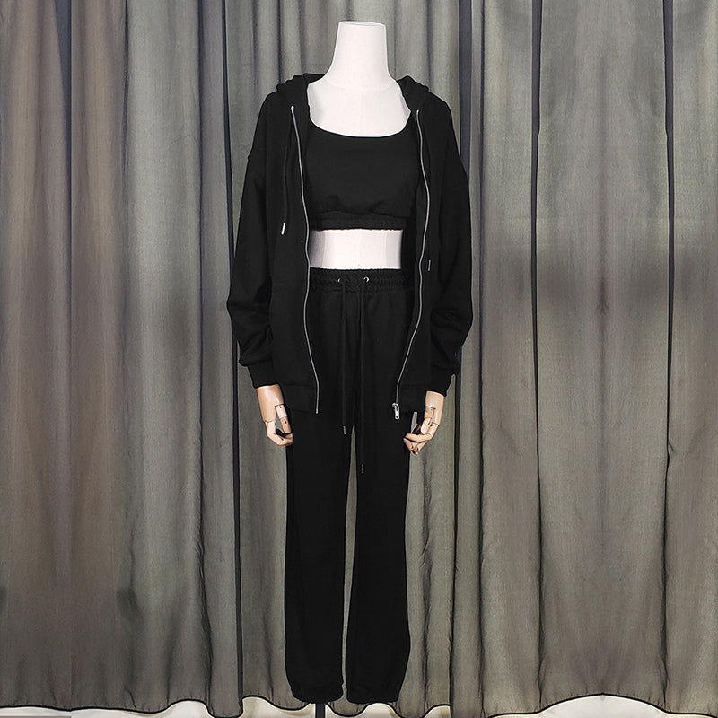 Toppies Women's Tracksuit 3pcs Set – Hoodie, Crop Top & Sweatpants